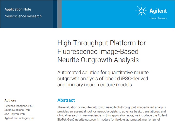 High-Throughput Platform for Fluorescence Image-Based Neurite Outgrowth Analysis