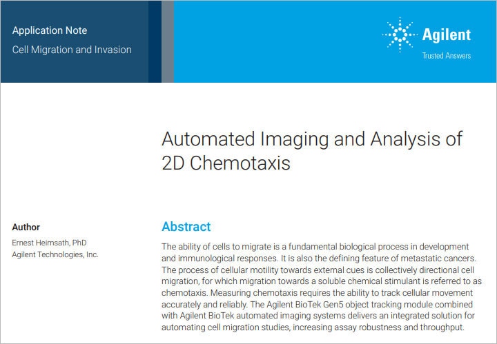Automated Imaging and Analysis of 2D Chemotaxis