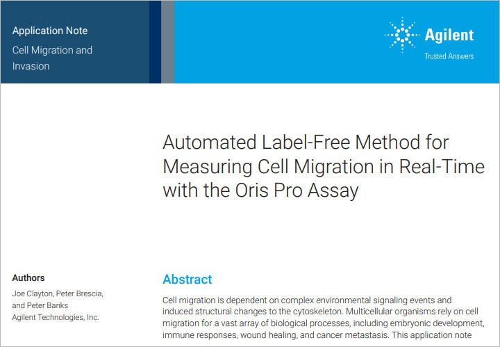 Automated Label-Free Method for Measuring Cell Migration in Real-Time with the Oris Pro Assay