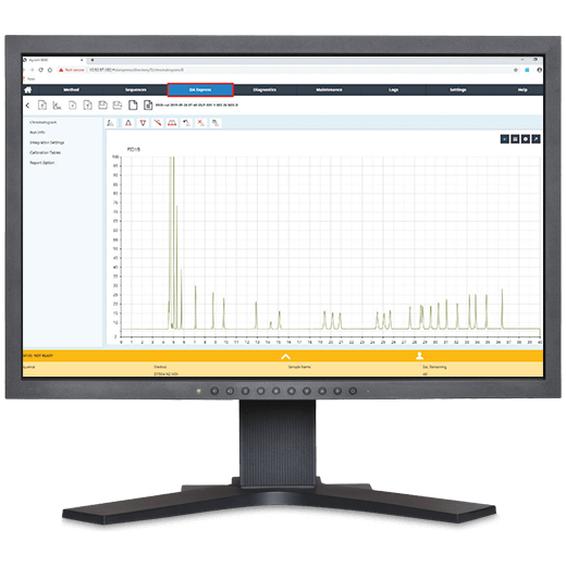 Computer monitor displaying data