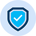 Enhanced security and compliance icon.