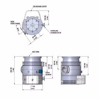 带集成控制器的 TwisTorr 305-IC SF 涡轮分子泵