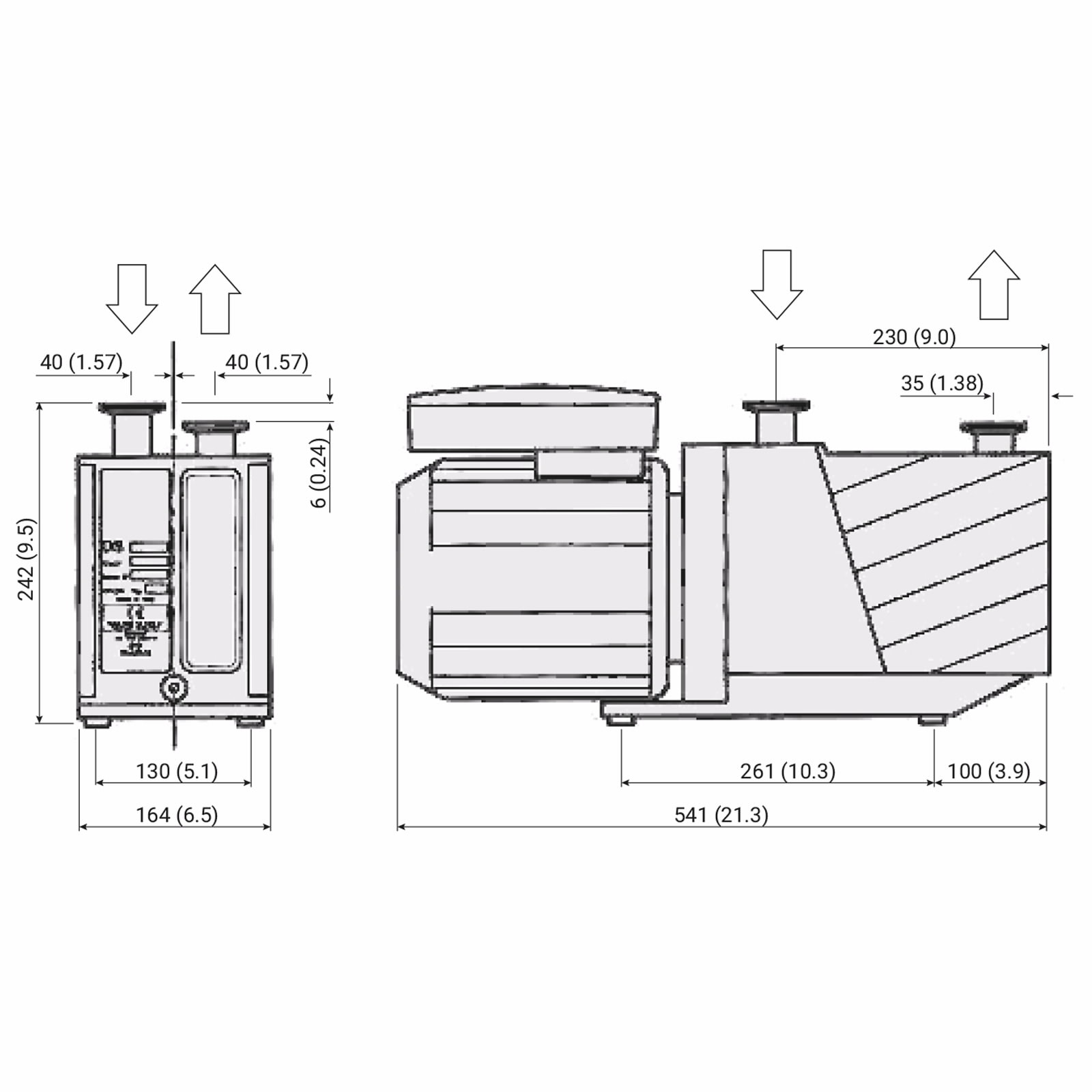 Two Stage 25 m3/h (17.6cfm) Rotary Vane Pump, DS 602 | Agilent